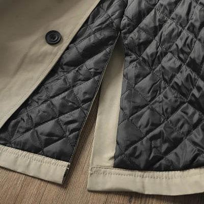 Aksel | Termisk vatteret trenchcoat i mellemlængde