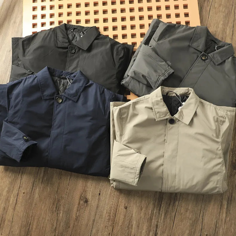 Aksel | Termisk vatteret trenchcoat i mellemlængde