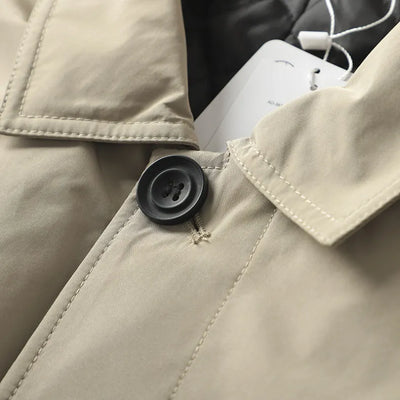 Aksel | Termisk vatteret trenchcoat i mellemlængde