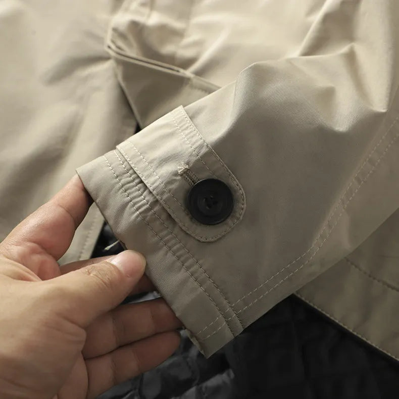 Aksel | Termisk vatteret trenchcoat i mellemlængde