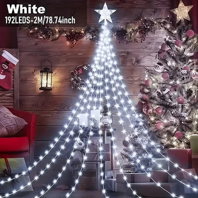 Stjernelysende kaskade-julelys