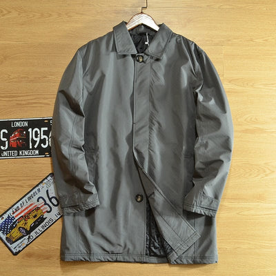 Aksel | Termisk vatteret trenchcoat i mellemlængde