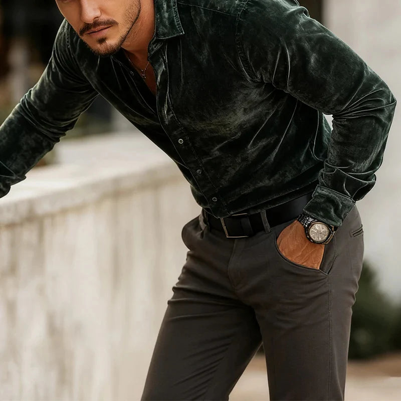 HNS - Luksus fløjlsbluse