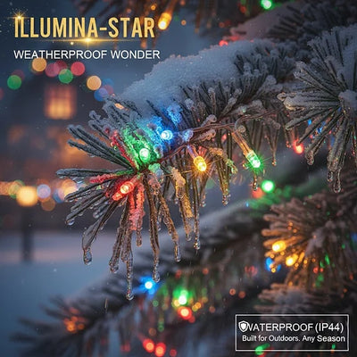 Stjernelysende kaskade-julelys